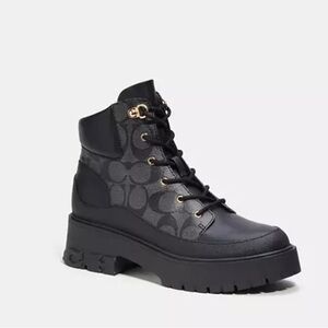 Coach Black Lace Up Boots for Women